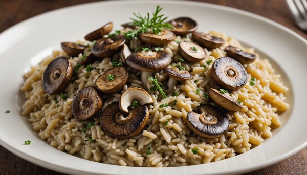 Crafting a luxuriously flavorful mushroom risotto with white wine: a step-by-step guide